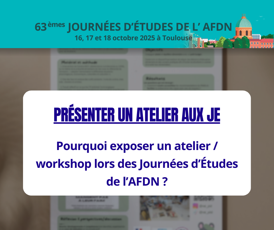 AFDN - Exposer un atelier / workshop - Journées d’Études