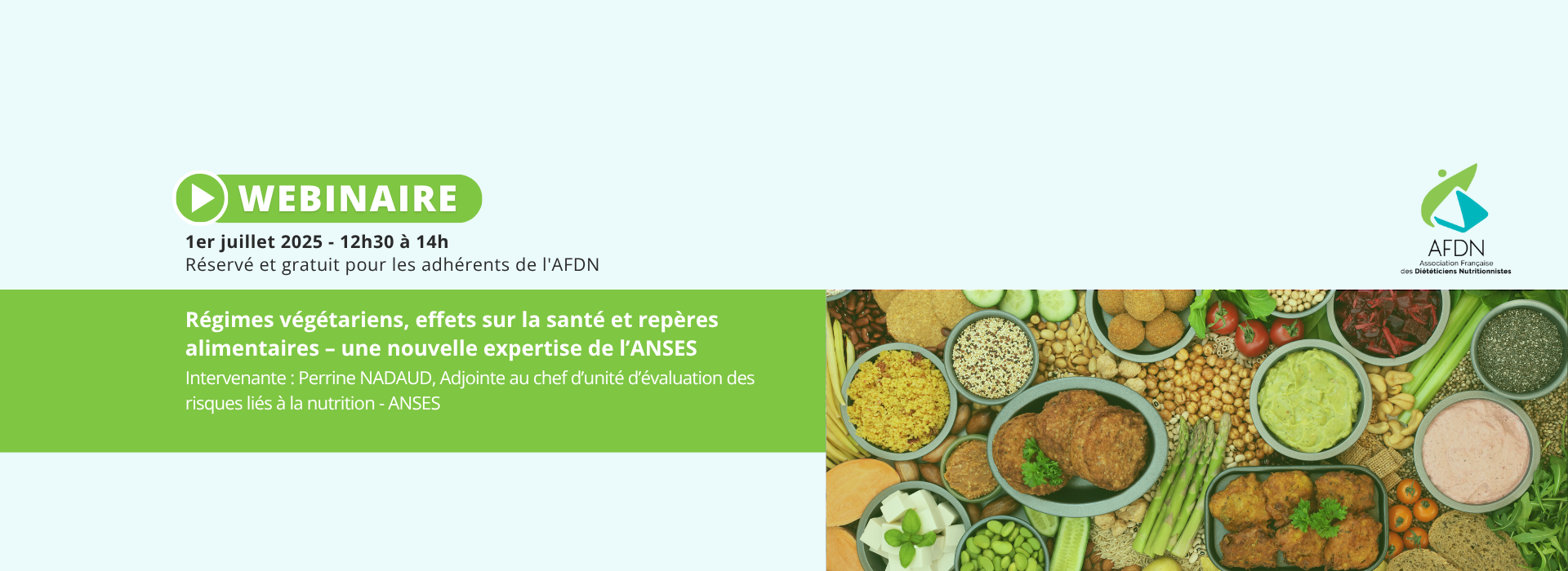 Webinaire 1er juillet : ANSES, regimes vegetariens